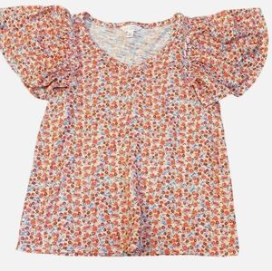 Floral Puff Sleeve Floral Tank Top